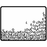 Love Love Love Double Sided Fleece Blanket (Large)