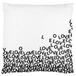 Love Love Love Large Flano Cushion Case (One Side)