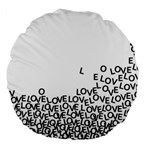 Love Love Love Large 18  Premium Flano Round Cushion 