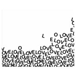 Love Love Love Double Sided Flano Blanket (Medium)