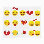 Valentine Emojis Small Glasses Cloth