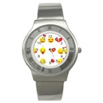 Valentine Emojis Stainless Steel Watch