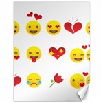 Valentine Emojis Canvas 36  x 48 