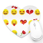 Valentine Emojis Heart Mousepad