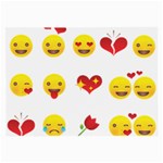 Valentine Emojis Large Glasses Cloth