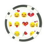 Valentine Emojis Poker Chip Card Guard