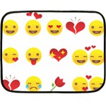 Valentine Emojis Fleece Blanket (Mini)