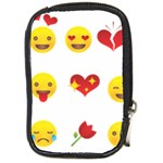 Valentine Emojis Compact Camera Leather Case