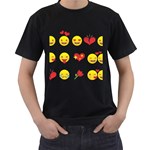 Valentine Emojis Men s T-Shirt (Black)