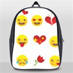 Valentine Emojis School Bag (Large)