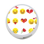 Valentine Emojis 4-Port USB Hub (One Side)