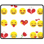 Valentine Emojis Fleece Blanket (Medium)