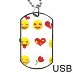 Valentine Emojis Dog Tag USB Flash (Two Sides)