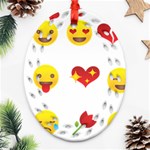 Valentine Emojis Ornament (Oval Filigree)