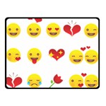 Valentine Emojis Double Sided Fleece Blanket (Small)