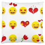 Valentine Emojis Large Flano Cushion Case (One Side)