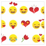 Valentine Emojis Large Satin Scarf (Square)