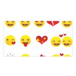 Valentine Emojis Satin Shawl