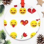 Valentine Emojis Ornament (Round)