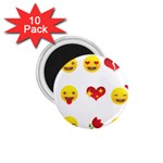 Valentine Emojis 1.75  Magnet (10 pack) 