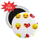 Valentine Emojis 2.25  Magnet (10 pack)