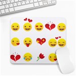 Valentine Emojis Large Mousepad