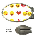 Valentine Emojis Money Clip (Oval)