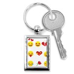 Valentine Emojis Key Chain (Rectangle)