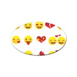 Valentine Emojis Sticker (Oval)