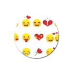 Valentine Emojis Magnet 3  (Round)