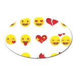 Valentine Emojis Magnet (Oval)