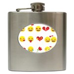 Valentine Emojis Hip Flask (6 oz)