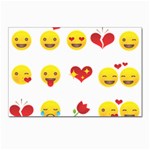 Valentine Emojis Postcard 4  x 6 