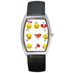 Valentine Emojis Barrel Style Metal Watch