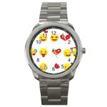 Valentine Emojis Sport Metal Watch