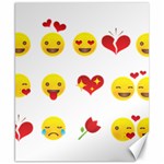 Valentine Emojis Canvas 8  x 10 