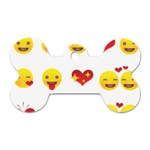 Valentine Emojis Dog Tag Bone (One Side)