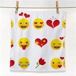 Valentine Emojis Face Towel