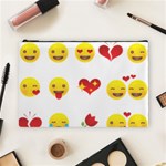 Valentine Emojis Cosmetic Bag (Large)