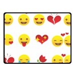 Valentine Emojis Fleece Blanket (Small)