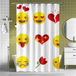 Valentine Emojis Shower Curtain 48  x 72  (Small)