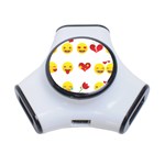 Valentine Emojis 3-Port USB Hub