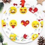 Valentine Emojis Ornament (Round Filigree)