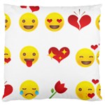 Valentine Emojis Large Cushion Case (One Side)