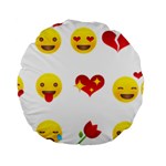 Valentine Emojis Standard 15  Premium Round Cushion 