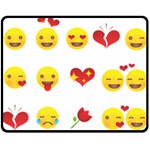 Valentine Emojis Double Sided Fleece Blanket (Medium)