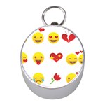 Valentine Emojis Silver Compass (Mini)