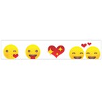 Valentine Emojis Flano Scarf (Large)