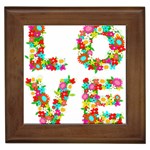 Floral Love Framed Tile