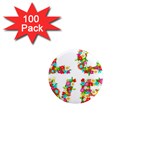 Floral Love 1  Mini Magnet (100 pack) 